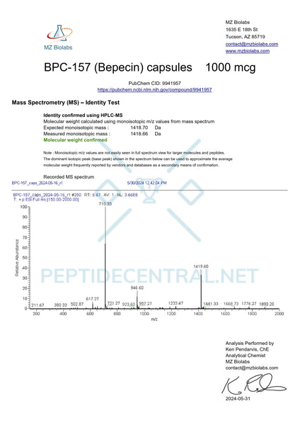 BPC 157  1MG/60CAPS